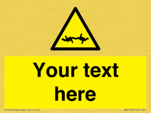 Custom Barbed Wire Sign